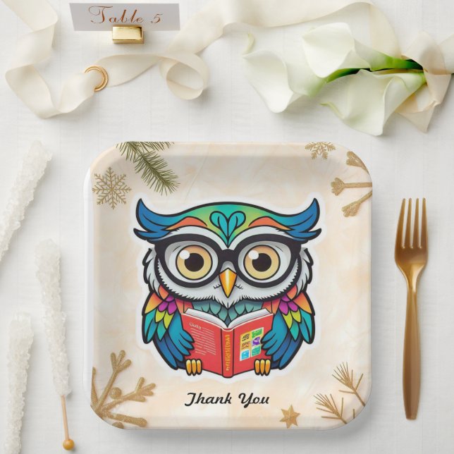 "Knowledge is Power" Paper Plate (Wedding)