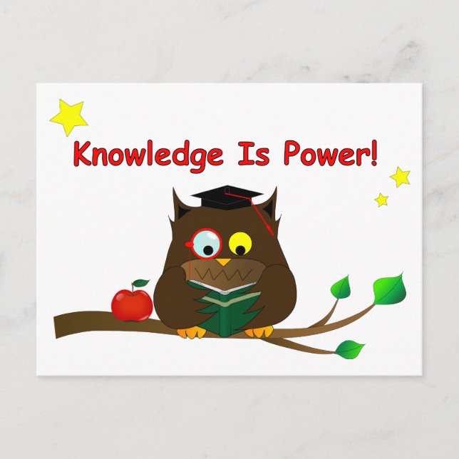 Knowledge Is Power! Postcard (Front)