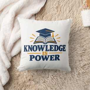 Knowledge Is Power T-Shirt Throw Pillow