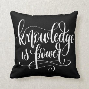 Knowledge is Power Throw Pillow