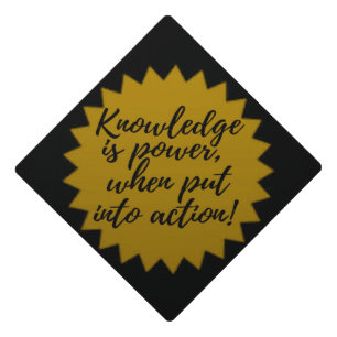 Knowledge Is Power When Put ... Tassle Topper
