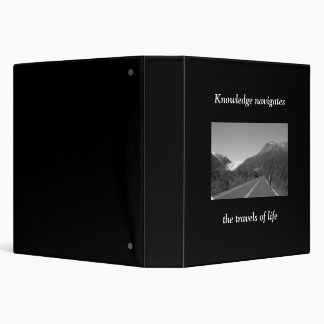 Knowledge navigates the travels of life binder