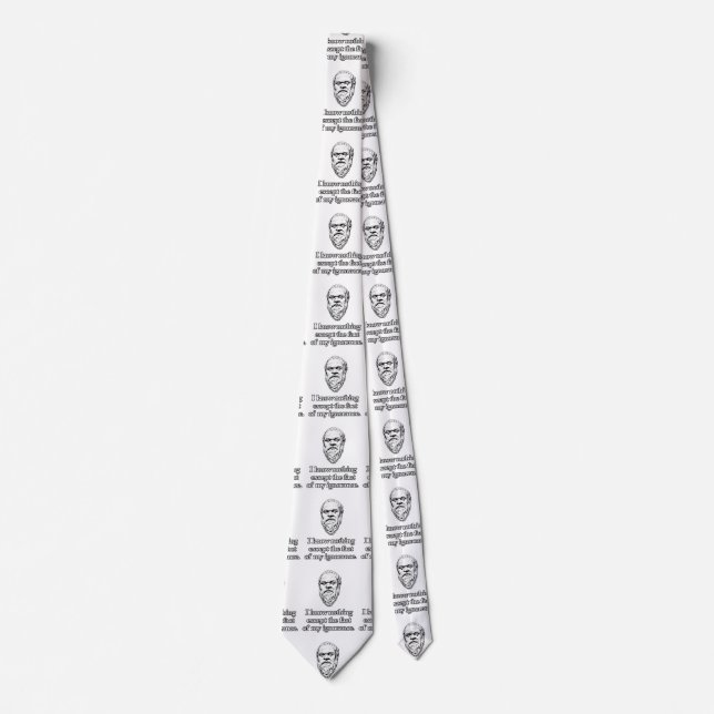 knowledge of ignorance (Socrates) Tie (Front)