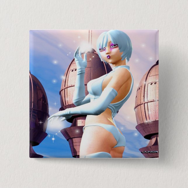 Known As Light 2 Inch Square Button (Front)