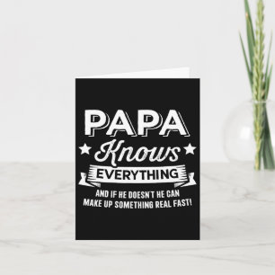 Knows Everything For Grandpa Fathers Day Birthday  Card
