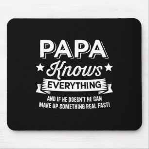 Knows Everything For Grandpa Fathers Day Birthday Mouse Pad