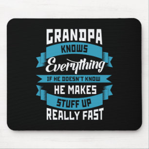 Knows Everything Funny Father's Day Costume Mouse Pad