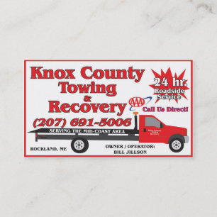Knox County Towing AAA Business Card