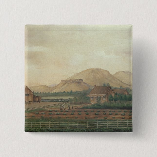Knox Ranch, Idaho 2 Inch Square Button (Front)