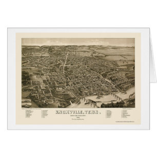 Knoxville, carte panoramique de TN - 1886
