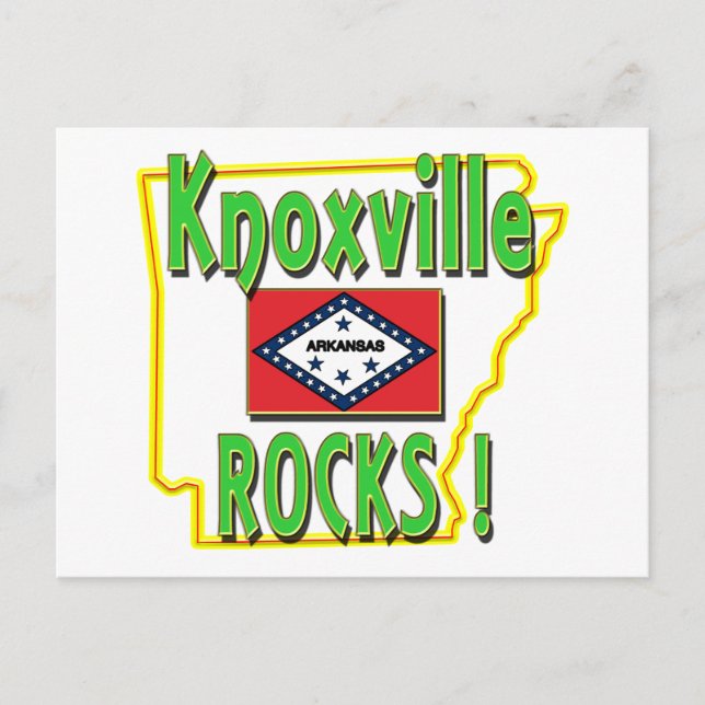 Knoxville Rocks ! (green) Postcard (Front)