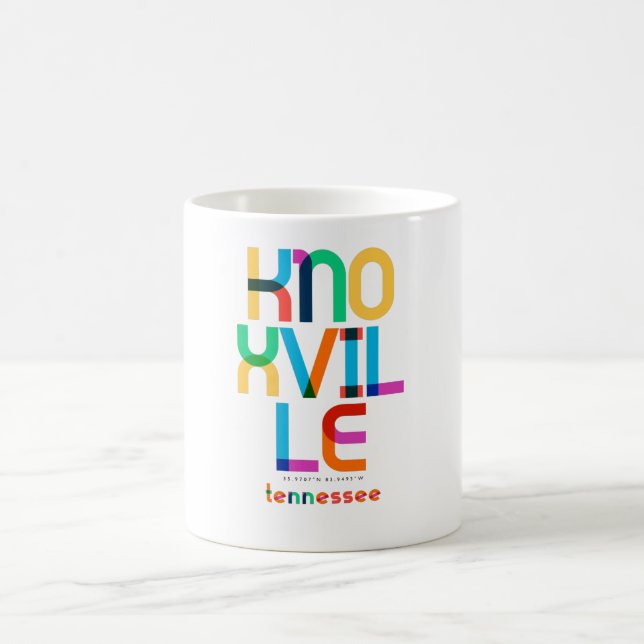Knoxville Tennessee Mid Century, Pop Art, Coffee Mug (Center)