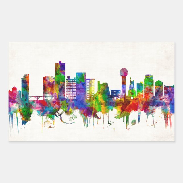 Knoxville Tennessee Skyline Sticker (Front)