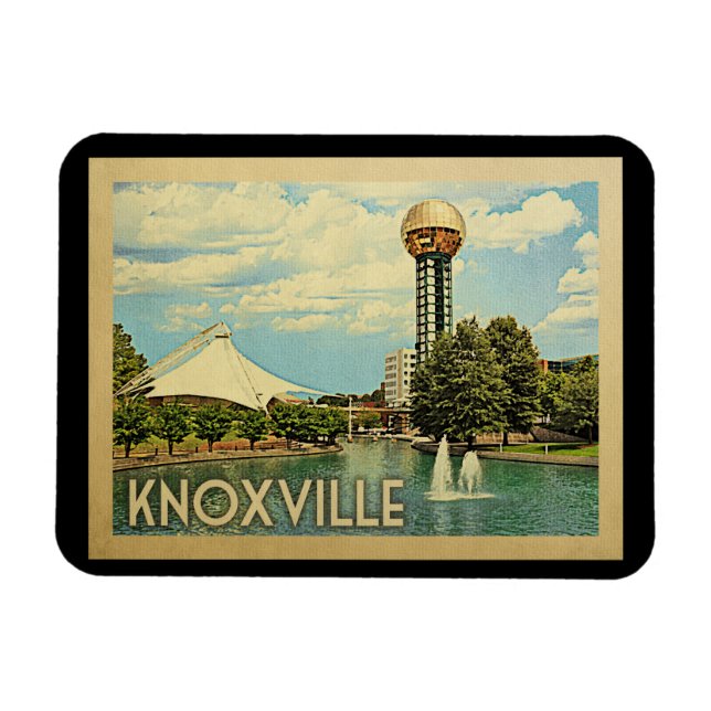 Knoxville Tennessee Vintage Travel Magnet (Horizontal)