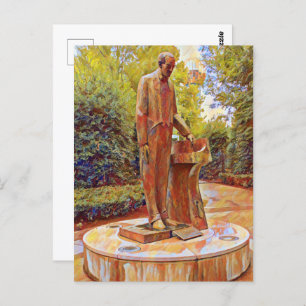 Knoxville's Sergei Rachmaninoff Statue painting Postcard