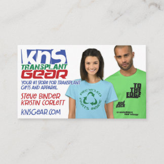 KNS Transplant Gear business card