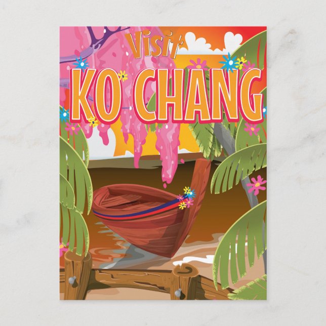 Ko Chang Thailand travel poster Postcard (Front)