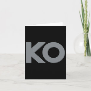 Ko Funny Knock Out Boxing Wrestling Men Women Humo Card