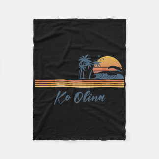 Ko Olina Beach Hawaii Family Matching Vacation Sum Fleece Blanket