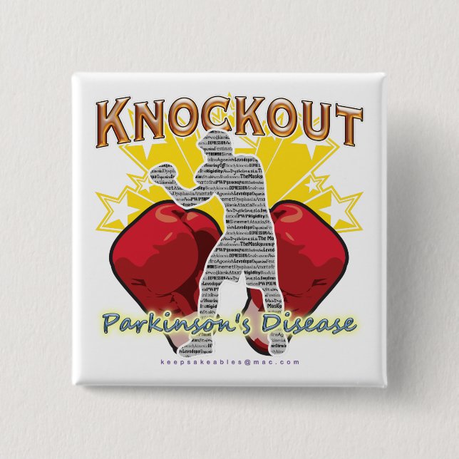 KO PD Boxer 2 Inch Square Button (Front)