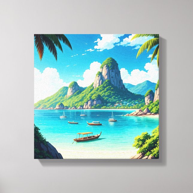 Ko Samui Thailand beach Canvas Print (Front)