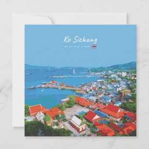 Ko Sichang, Thailand - Vibrant Harbour View Invitation