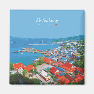 Ko Sichang, Thailand - Vibrant Harbour View Magnet