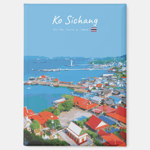 Ko Sichang, Thailand - Vibrant Harbour View Magnet
