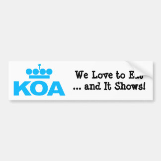 KOA 2012 BUMPER STICKER