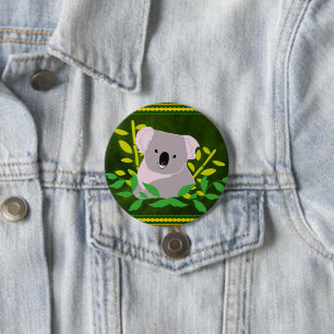 Koala 3 Inch Round Button