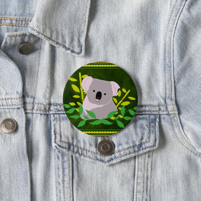 Koala 3 Inch Round Button (In Situ)