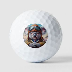 Koala Airplane Pilot Golf Balls