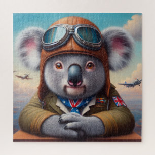 Koala Airplane Pilot Jigsaw Puzzle