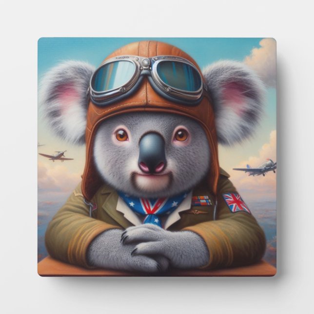 Koala Airplane Pilot Plaque (Front)