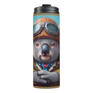 Koala Airplane Pilot Thermal Tumbler