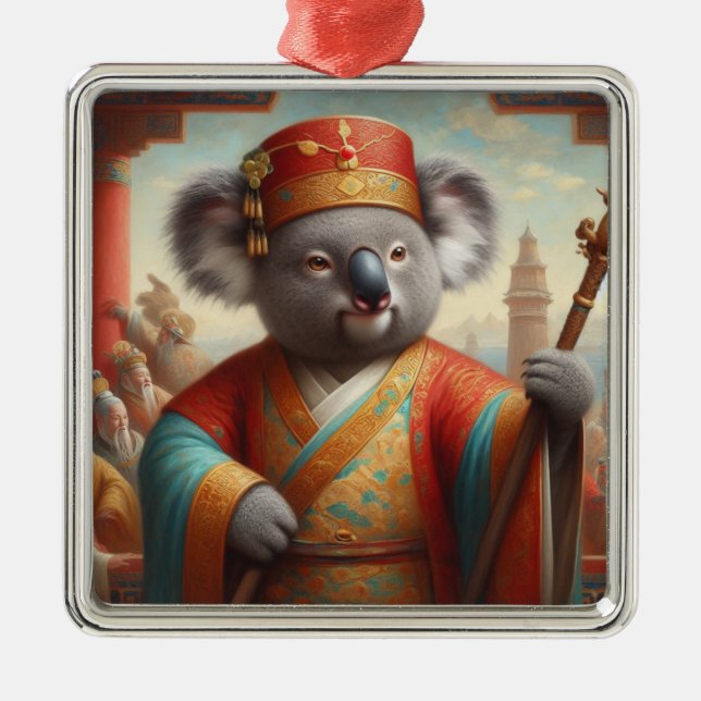 Koala Ancient China Metal Ornament (Front)