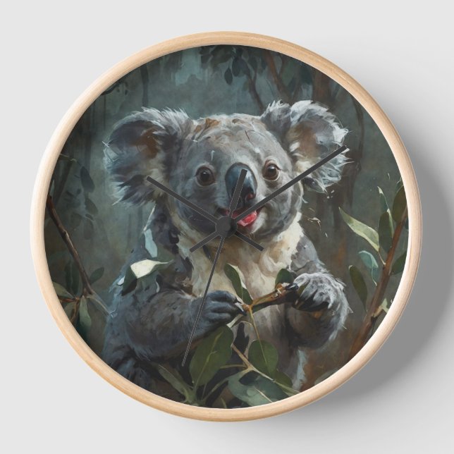 Koala and Eucalypts Clock (Front)