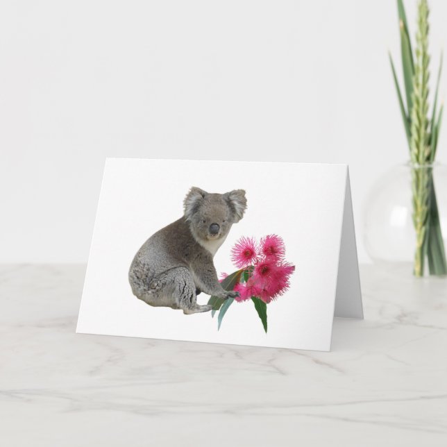 Koala and Eucalyptus Card (Front)