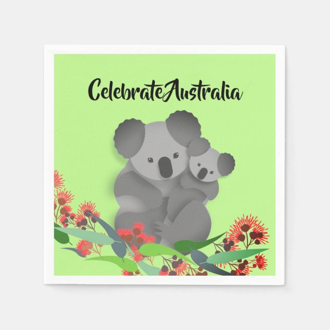 Koala and Joey Napkin (Front)
