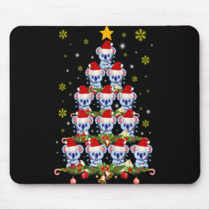Koala Animal Xmas Koala Christmas Tree T Shirt  Mouse Pad