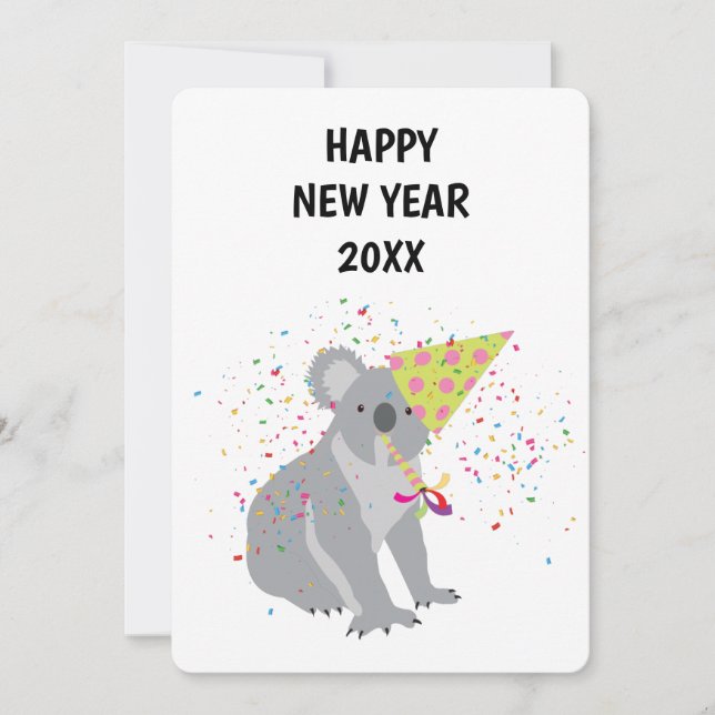 Koala - Animaux - Carte de Nouvel An (Devant)