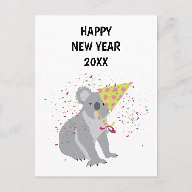 Koala - Animaux - Carte de Nouvel An (Devant)