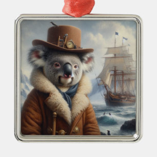 Koala Arctic Explorer Metal Ornament