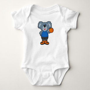 Koala as Basketball player with Basketball Baby Bodysuit