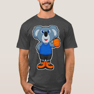 Koala as Basketball player with Basketball T-Shirt