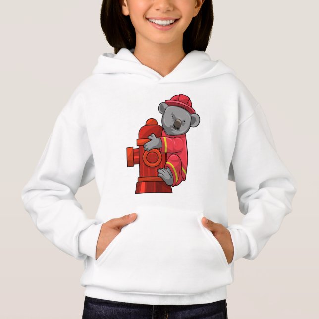 Koala as Firefighter with Fire hydrant (Front)