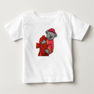 Koala as Firefighter with Fire hydrant Baby T-Shirt