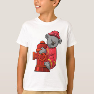 Koala as Firefighter with Fire hydrant T-Shirt