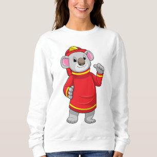 Koala as Firefighter with Helmet Sweatshirt