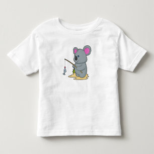 Koala as Fisher with Fishing rod & Fish Toddler T-shirt